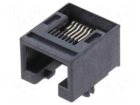 Connector: RJ45 | socket | PIN: 8 | side,angled 90° | for cable | SMT