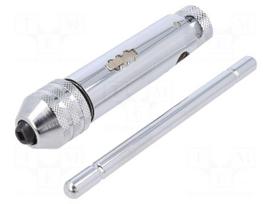 Tap wrench | Grip capac: 7/32"-1/2",M5-M12 | L: 100mm | steel