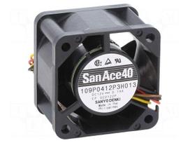 Fan: DC | axial | 12VDC | 40x40x28mm | 19.2m3/h | 37dBA | ball | 8700rpm