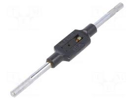 Tap wrench | Grip capac: 1/16"-3/8",G 1/8",M1-M10 | L: 176mm | steel