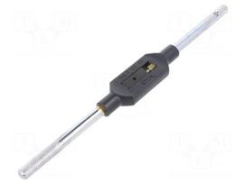 Tap wrench | Grip capac: 5/32"-1/2",G 1/8",M4-M12 | L: 280mm | steel