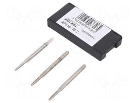 Tap | M2 | 0.4 | L: 36mm | Holder: hand | 2.1mm | 3pcs.