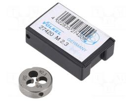 Threading die | M2,3 | 0.4 | Ø: 16mm | Thk: 5mm | high speed steel | 6g