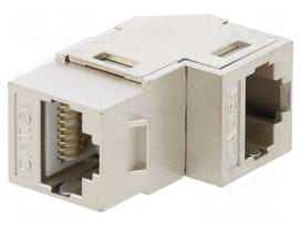 Coupler | socket | Cat 6a | shielded,Keystone,PoE++ | 8p8c | metallic