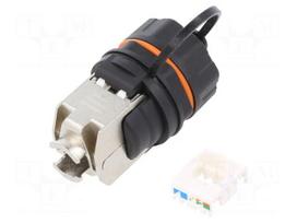 Connector: RJ45 | socket | Cat 6a | shielded | 8p8c | RJ45 socket | IP68