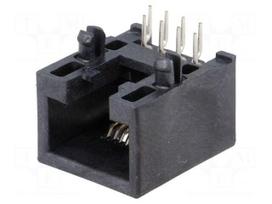 Connector: RJ45 | socket | PIN: 8 | Cat 3 | low profile | 8p8c | THT