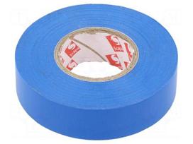 Tape: electrical insulating | W: 19mm | L: 25m | Thk: 0.15mm | blue | 170%