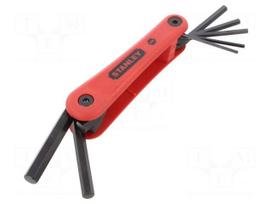 Wrench: hex key-set | Plating: black finish | 7pcs.