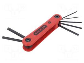 Wrench: hex key-set | Plating: black finish | 7pcs.