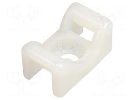 Holder | screw | polyamide,polyamide 6.6 | natural | cable ties