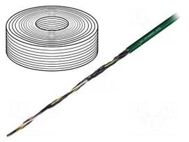 Wire: control cable | 15x0.34mm2 | PVC | green | stranded | Cu | 10mm