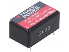Converter: DC/DC | 12W | Uin: 18÷75VDC | Uout: 15VDC | Uout2: -15VDC