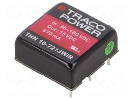 Converter: DC/DC | 10W | Uin: 36÷160VDC | Uout: 15VDC | Iout: 670mA | THT