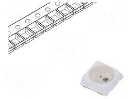Programmable LED | RGB | SMD | PLCC4 | 3.7÷5.5VDC | 3.5x3.7x1.1mm