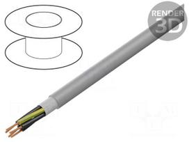 Wire: control cable | 5G1mm2 | PUR | grey | stranded | Cu | 8mm | 300V,500V