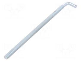 Hook | straight | steel | zinc | Thread len: 200mm | Overall len: 225mm