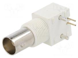 Connector: BNC | socket | female | angled | 75Ω | THT | POM | gold-plated