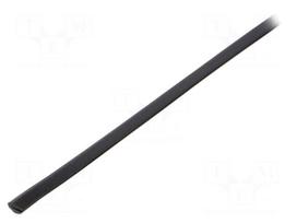 Hole and edge shield | PVC | L: 10m | black | H: 6mm | W: 4mm | -30÷70°C