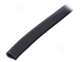 Hole and edge shield | PVC | L: 10m | black | H: 10mm | W: 5.5mm | -30÷70°C