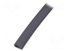 Hole and edge shield | PVC | L: 10m | grey | H: 13mm | W: 6.5mm | -30÷70°C