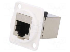 Coupler | coupler | FT | Cat 6 | shielded | 8p8c | 19x24mm | plastic