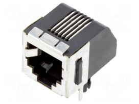 Connector: RJ12 | socket | PIN: 6 | Cat 3 | shielded,low profile | 6p6c