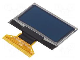 Display: OLED | graphical | 1.28" | 128x64 | Dim: 34.5x23x1.65mm | white