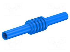 Laboratory connector: 4mm banana | adapter,socket | 1kV | 32A | blue