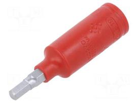 Socket: hex key-bit | insulated | HEX 5mm | 1/4" | 1kV | ElectricVario