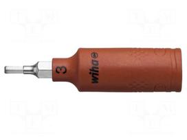 Socket: hex key-bit | insulated | HEX 3mm | 1/4" | 1kV | ElectricVario