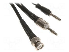 Test lead | BNC plug,banana plug 4mm x2 | Len: 1m | black
