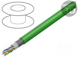 Wire | SF/FTP | HELUKAT® 500S | 4x2x26AWG | Cat 6a | stranded | Cu | PUR
