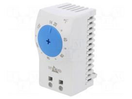 Sensor: thermostat | NO | 10A | 250VAC | spring clamps | 60x33x41mm