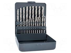 Drill set | for metal | high speed steel cobalt HSS-E | metal case