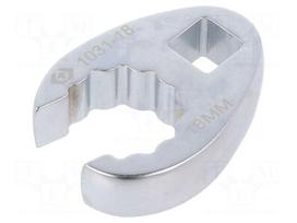Wrench: ring half-open | 18mm | L: 45.6mm | Chrom-vanadium steel