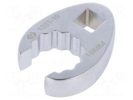 Wrench: ring half-open | 19mm | L: 45.8mm | Chrom-vanadium steel