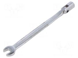 Wrench: combination swivel head socket | with joint | 9mm | L: 170mm