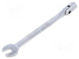 Wrench: combination swivel head socket | with joint | 14mm
