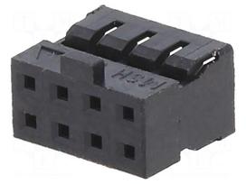 Connector: wire-wire/PCB | plug | female | PIN: 8 | Milli-Grid | crimped