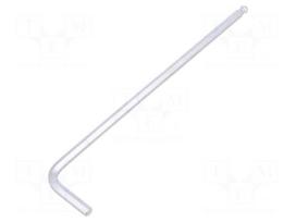 Wrench: hex key | spherical | HEX 4mm | L: 144mm | alloy steel | long