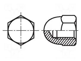 Nut | hexagonal | M8 | 1.25 | acid resistant steel A4 | 13mm | BN 1721