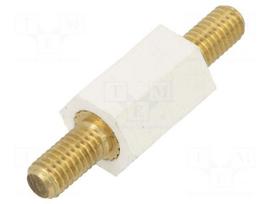 Insulating sleeve | L: 15mm | UL94V-2 | polyamide | Body: white