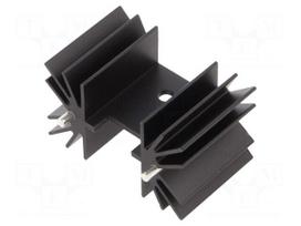 Heatsink: extruded | TO218,TO220,TO247 | black | L: 25mm | W: 41.6mm