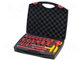 Wrench-set | hex key,insulated,socket spanner | steel | 1/2" | 1kVAC