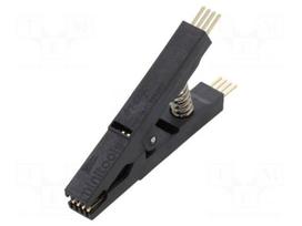 Test clip | black | gold-plated | SO8,SOIC8,SOJ8 | 10mm | max.150°C