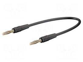 Test lead | 60VDC | 30VAC | 10A | banana plug 2mm,both sides | black