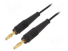 Test lead | 60VDC | 30VAC | 19A | banana plug 4mm,both sides | black