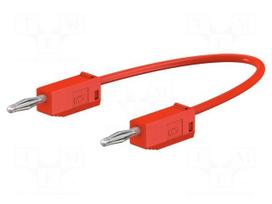 Test lead | 60VDC | 30VAC | 10A | banana plug 2mm,both sides | red