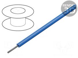 Wire | HookUp Wire | stranded | Cu | 26AWG | PTFE | blue | 600V | 30.5m
