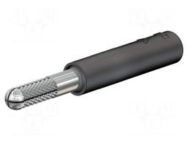 Laboratory connector: 4mm banana | adapter | 25A | black | 40.5mm